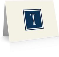 Monogram Stationery Note Cards (24 Foldover Cards and Envelopes) (T)