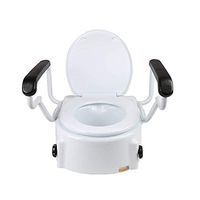 Raised Toilet Seat,Portable Elevated Riser with Removable Padded Arms Toilet Seat Lifter for Bathroom Safety - Assists Disabled, Elderly Or Handicapped