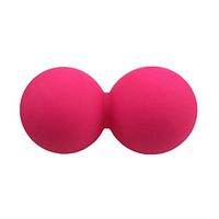 SUPVOX Peanut Massage Ball Double Lacrosse Ball Silicone Rubber Yoga Therapy Ball for Foot Neck Physical Trigger Point Pain Relief (Rose Red)