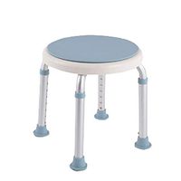 SYDDP Bathroom Stools Bath Stools Round Bathroom Shower Stool - Seat Can Be Rotated | Adjustable Height Shower/Bath Seat Bench for Elderly Disabled or Pregnant Women | Healthcare Lightweight Aluminum
