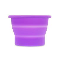 Anigan Collapsible Silicone Sterilizing Cup Designed for Sanitation and Storing Menstrual Cups, Lavendar
