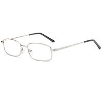 Aiweijia Full frame eyewear Blue Light Blocking Computer Glasses Readers Reading Glasses with Case (Silver +3.50)