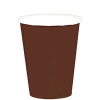 Chocolate Brown Paper Cups | 9 oz. | Pack of 20 | Party Supply