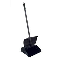 Update International LDPC-12BP Lobby Dust Pan with Black Hooper and Aluminum Handle, Set of 3
