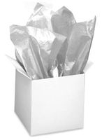 Cakesupplyshop Package Extra Large 24pack Sparkling Shimmering Metallic Silver Gift Wrap Tissue Paper