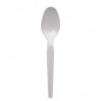 Plastic Medium-Weight Spoons, White, Box Of 100