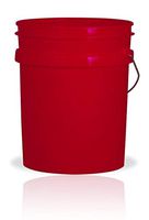 5 Gallon (20L) Plastic Buckets, 3-Pack -Red
