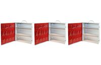 Medique Products First Aid Cabinet with Pockets, Medical Storage with 3 Shelves - 712MTM (Тhrее Pаck)
