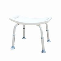 GJ-linyud Shower/Bath Stools Aluminum Alloy Anti-Slip Adjustable Height for Elderly Disabled Pregnant Women with Handle Bath Chair White