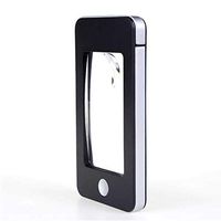 Rectangular Magnifying Glass with Light Handheld 4 LED 5X Reading for Seniors Low Vision Books Pages Magazines Newspapers Maps Jewelry (Color : Black)