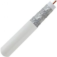 350ft WHITE QUAD-SHIELD RG-6 COAXIAL CABLE 18AWG CENTER CONDUCTOR 3Ghz 75 Ohm UL ETL CM FOR IN-WALL INSTALLTION UV PROTECTED DISH NETWORK ANTENNA HDTV BROADBAND INTERNET BULK COAXIAL CABLE