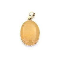 Sterling Silver Golden Rutile Quartz Pendant Jewellery No.3191