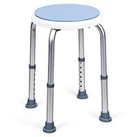 Giantex Shower Stool 360° Rotating 6 Height Setting W/Anti-Slip Rubber Tips Rust-Resistant Aluminum Legs,Shower Seat for Senior, Elderly, Handicap Showe (13" x 18.5" x 20" (L x W x H))
