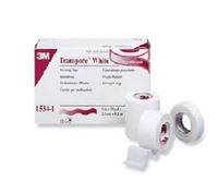 (Model# 1534-1) 3M Transpore White Tape, 1 Inch x 10 Yards (2.5.cm x 9.140 cm), Water-Resistant - 1/Box of 12