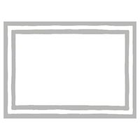Caspari Border Stripe Self-Adhesive Gift Tags in Silver, 60 Labels