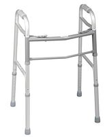 Medline Two-Button Folding Walkers Without Wheels, Junior