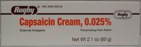 Rugby Capsaicin 0.025% Cream *Compare to Zostrix* 2.1oz - Buy Packs and Save (Pack of 3)