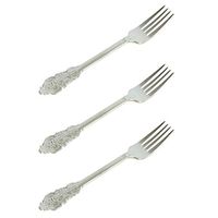 BalsaCircle 48 pcs 8-Inch long Silver Metallic Disposable Plastic Forks - Tableware Discounted Wedding Party Event Catering Supplies