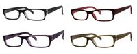 Plastic Reading Glasses with PC Scratch Resistant Lens (4 Pairs Value Pack) Size: +2.50
