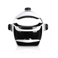 Head Massager, Electric Head Eye one Massager Headache Insomnia Home kneading Scalp Massage Helmet Relieve Fatigue,White
