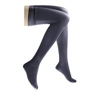 JOBST UltraSheer Thigh High with Lace Silicone Top Band, 20-30 mmHg Compression Stockings, Closed Toe, Small, Midnight Navy