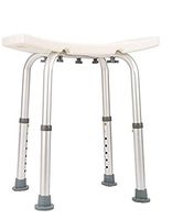 Healthline Trading Bath Bench Adjustable Height, Lightweight Compact and Small Chair for Shower, Adjustable Shower Chair Bath Bench Without Back with Non-Slip Seat, Bathtub Stool for Seniors, White