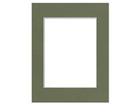 PA Framing, Photo Mat Board, 14 x 18 inches Frame for 10 x 13 inches Photo Art Size - Cream Core/Dill