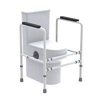 AXD Elderly Free Standing Toilet Frame, Anti-Slip Safety Hand Rail Width and Height Adjustable Disabled Grab, Support for Toilet Bar Bath Bathroom