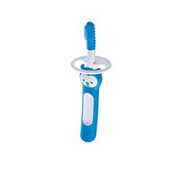 MAM Massaging Brush, Baby Toothbrush and Gum Cleaner and Massager, Boy, Blue, 3+ Months