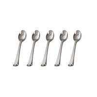 Desert/Mini Spoons Plastic Cutlery, Premium Silverware Reflective Heavy Duty -100 Count