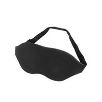 Exceart Sleep Eye Mask 3D Contoured Cup Blindfold Block Out Light Eye Pillow Soft Comfort Eye Shade for Travel (Black-Adjustable Buckle)