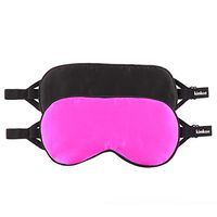 Kimkoo Silk Sleep Mask-Eye Mask for Sleeping Blocking Light Prefectly, 2 Pack(Black and Pink)