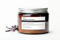 Vanilla Lavender {tri-Wick} Coconut Wax Candle Made with Organic Lavender & Vanilla Essential Oils. 100% Natural with a Hemp Wick
