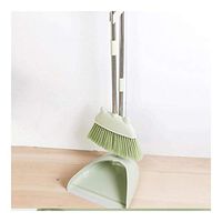 Broom and Dustpan With Long Handle Telescopic Up Plastic Non-stick Hair Multi-Function Broom And Dustpan Soft Brush Stainless Steel Rod Broom Set Home Kitchen Room Lobby Floor Cleaning To