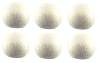 TRONWIRE 6-Pack XL 100% Pure Organic New Zealand Wool Dryer Balls - Natural Fabric Softener, Reusable, Saves Drying Time
