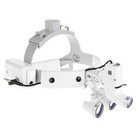 Dental 5W LED Surgical Headlight 3.5X420mm Leather Headband Loupe with Light DY-106 White by Super Elight