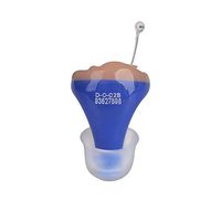 Coniler Mini Hearing Amplifier,Invisible ITE Ear aid with Adjustable Volume， Suitable for Adults and Seniors(Blue-Left)