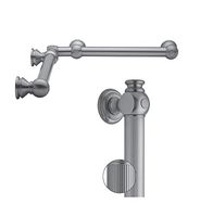 Jaclo G61-36-48-IC-PB 90 Degree Smooth Transitional Grab Bar with Right-Hand Configuration, Satin Nickel, 24" x 32"