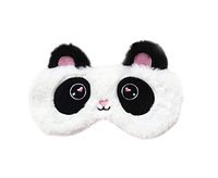 Cute Cartoon Animal Novelty Sleeping Mask Panda Eye Masks Panda Eye Mask for Kids Panda Sleep Mask for Women Black White Plush