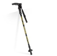 XIZH Trekking Pole (2 Pieces) - Carbon Ultra-Light Bending Handle Outdoor Anti-Slip Shockproof Old Man Black Trekking Pole/Walking Travel Rod -1 Pair