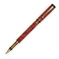 Elite Rollerball Pen - 24kt Gold - Red Box Elder