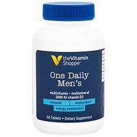 The Vitamin Shoppe One Daily Men's Multivitamin Energy Antioxidant Blend, Daily MultiMineral Supplement for Optimal Men's Health, Gluten Dairy Free (60 Tablets)