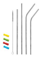 Stainless Steel Straws 4 Pack with Cleaner