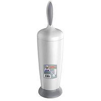 MR.SIGA Toilet Bowl Brush and Holder for Bathroom, White/Gray