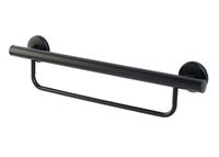Lifeline Straight Towel and Grab Bar - 2 in 1 Mobility Aid | 24 Inch | Matte Black