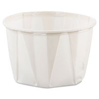 SOLO Cup Company Treated Paper Soufflé Portion Cups, 2 oz., White, 250/Bag - 20 sleeves of 250 cups. 5000 per case.
