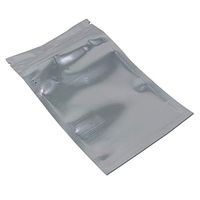 ECVV Aluminum Foil Bags Package Bags Seal Wrap with Zip Lock - Silver（100 Units）