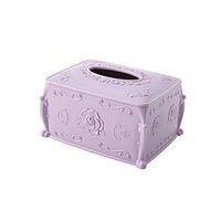 RALOVE Tissue Box Holders, Thick Plastic Tissue Box Cover Kleenex-Napkin Holder Facial Tissue Box Tissue Dispenser for Home Office Car Tissue Cover,Purple