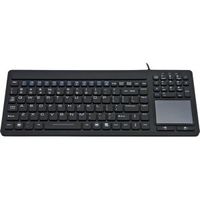 SolidTek Keyboard with Touchpad - Industrial IP68 Waterproof Rugged Silicone KBIKB107