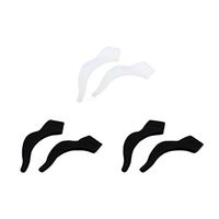 3 Pairs Anti-Slip Eyeglass Retainer Holder Sleeve Ear Hook Lock Large Black Whit